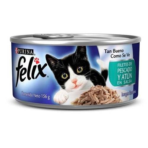 LATA FELIX FILETES DE PESCADO Y ATUN EN SALSA 156 G