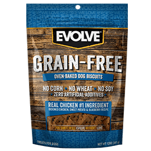 EVOLVE DOG BISCUITS GRAIN FREE CHICKEN 340 G (GALLETAS)