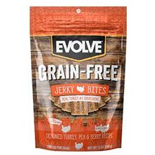 EVOLVE DOG JERKY BITES GRAIN FREE TURKEY 340 G