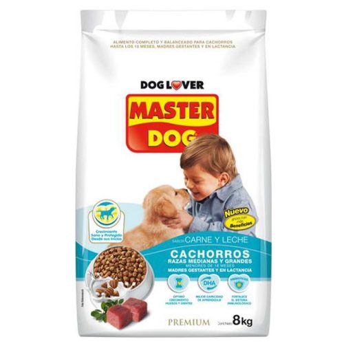 MASTER DOG CACHORROS CARNE Y LECHE 8 KG