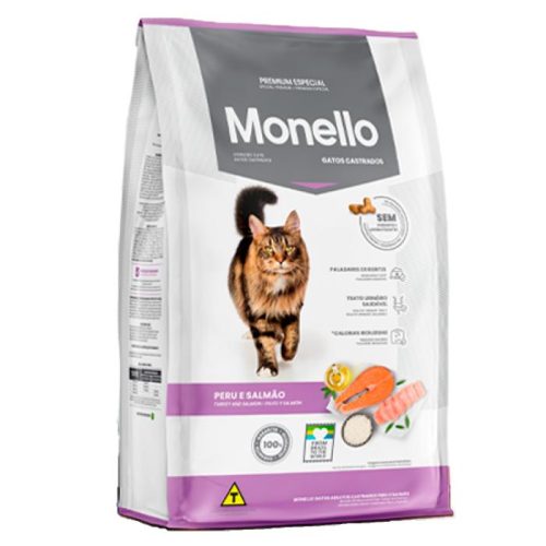 MONELLO GATOS CASTRADOS PAVO Y SALMON 1 KG
