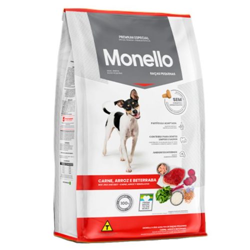 MONELLO PERROS RAZAS PEQUEÑAS CARNE ARROZ Y REMOLACHA 15 KG