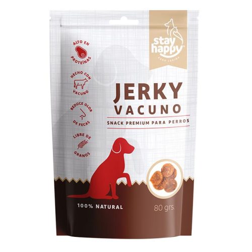 JERKY VACUNO PERROS STAY HAPPY 80 G