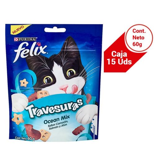 SOBRECITOS SECO  FELIX TRAVESURAS OCEAN MIX 15 X 60 GRS