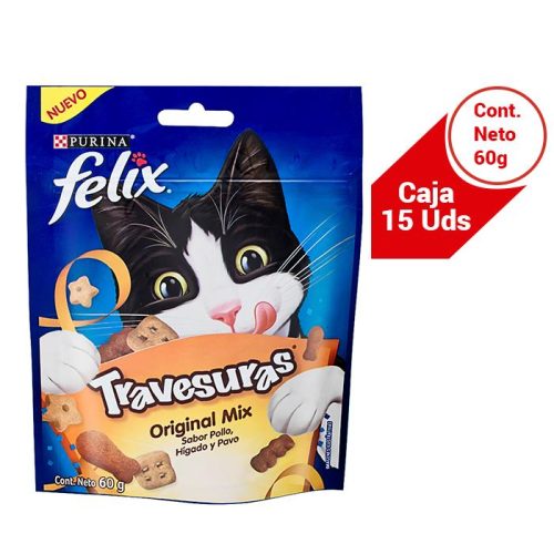 SOBRECITOS SECO  FELIX TRAVESURAS ORIGINAL MIX 15 X 60 GRS