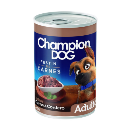 LATA CHAMPION DOG FESTIN CARNE Y CORDERO X 400 GR