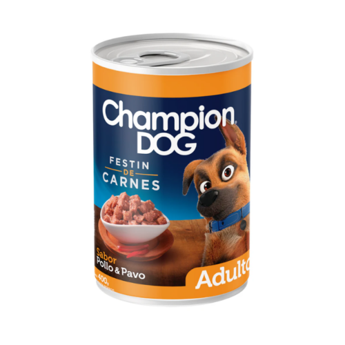 LATA CHAMPION DOG FESTIN POLLO Y PAVO X 400 GR