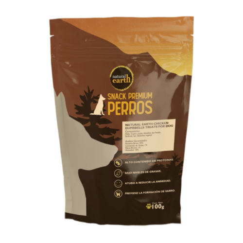 SNACK NATURAL EARTH PERROS CHICKEN DUMBBELLS 100 G