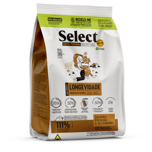 SELECT BY MONELLO PERROS SENIOR RAZAS MEDIANAS Y GRANDES SALMON 15 KG