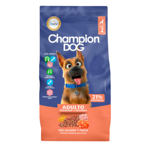 champion dog salmon y pollo