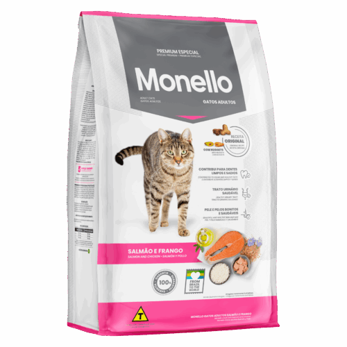 monello gatos adultos salmón y pollo